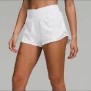 White Lululemon Hotty Hot Shorts